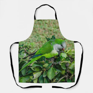Green parrot apron