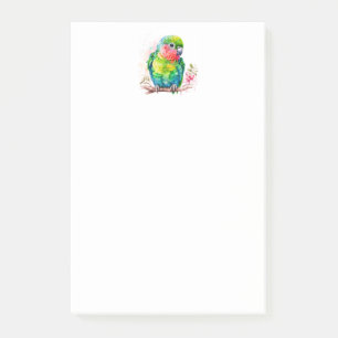 Green Parrot - Cute Baby Bird Post-it Notes