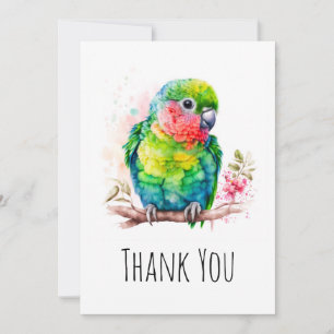 Green Parrot - Cute Baby Bird Thank You