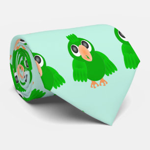 Green Parrot Design Tie