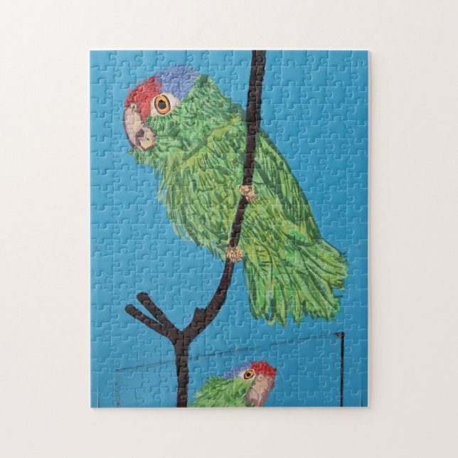 green parrot jigsaw puzzle (Vertical)