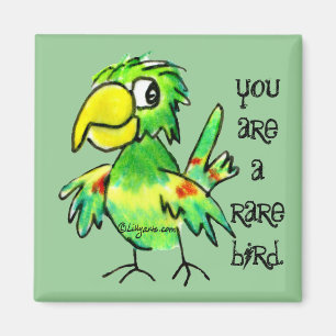 Green Parrot Magnet