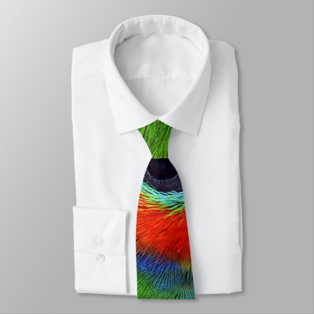 Green Parrot tie (Tied)