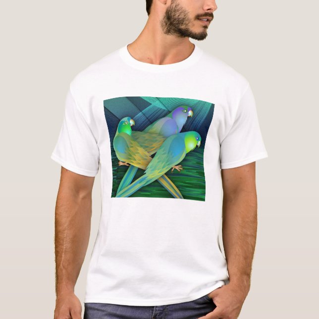 Green Parrots T-Shirt (Front)
