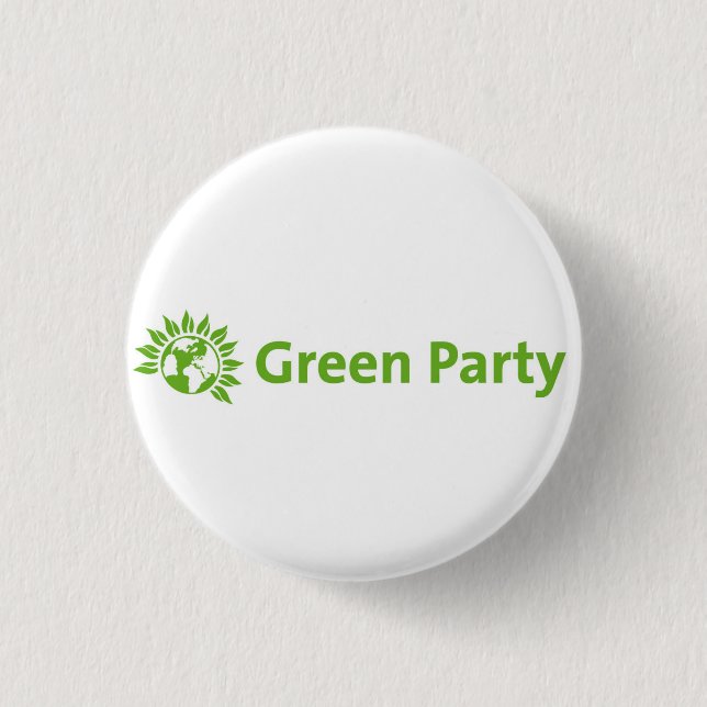 Green Party Logo 3 Cm Round Badge (Front)