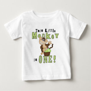 Green Party Monkey 1st Birthday Tshirts and Gifts