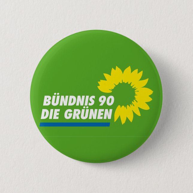Green Party of Germany 6 Cm Round Badge (Front)