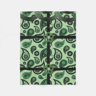green pasley custom fleece blanket