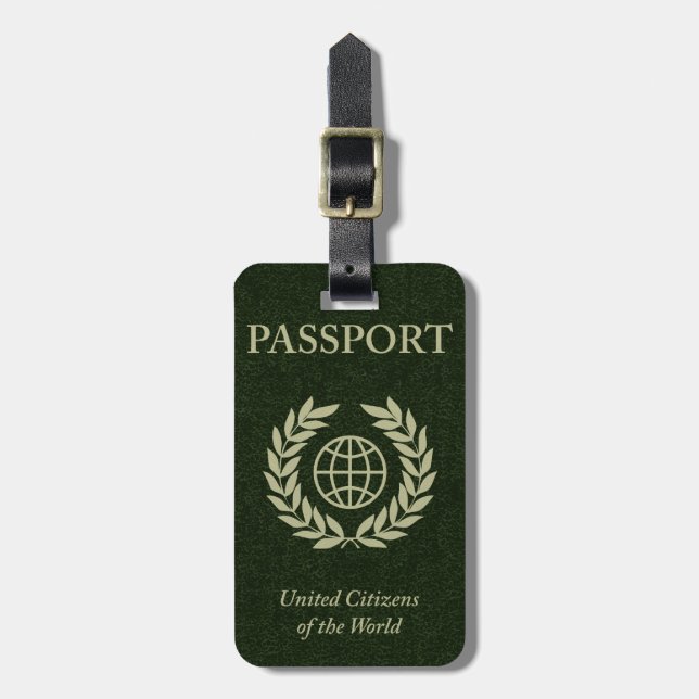 green passport luggage tag (Front Vertical)