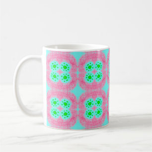 Green pastel cover, tribal ikat print. Modern styl Coffee Mug