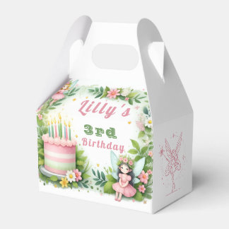 Green Pastel Fairy Birthday - Favour Box