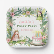 Green Pastel Fairy First Birthday -