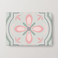Green Pastel Floral Tiles
