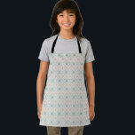 Green Pastel Floral Tiles Apron<br><div class="desc">cool floral shapes pattern</div>