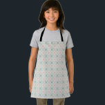 Green Pastel Floral Tiles Apron<br><div class="desc">cool floral shapes pattern</div>