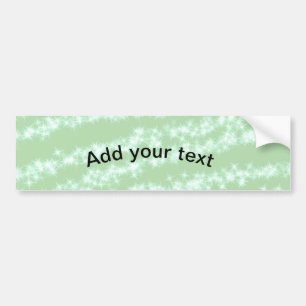 Green pastel glitter sparkle name text boho retro bumper sticker