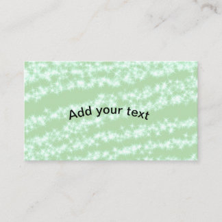 Green pastel glitter sparkle name text boho retro  business card