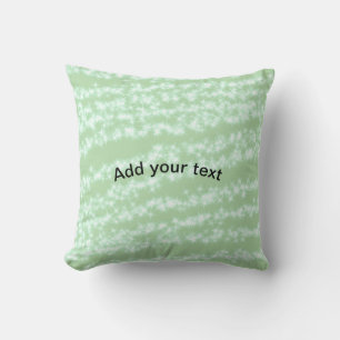 Green pastel glitter sparkle name text boho retro cushion