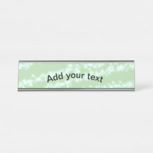Green pastel glitter sparkle name text boho retro  desk name plate