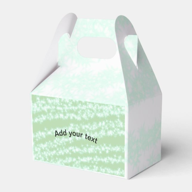 Green pastel glitter sparkle name text boho retro  favour box (Front Side)