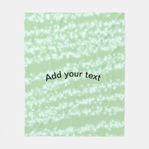 Green pastel glitter sparkle name text boho retro  fleece blanket