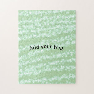 Green pastel glitter sparkle name text boho retro  jigsaw puzzle