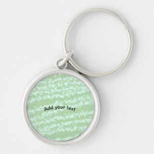 Green pastel glitter sparkle name text boho retro key ring