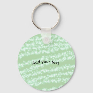Green pastel glitter sparkle name text boho retro  key ring