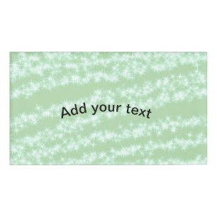 Green pastel glitter sparkle name text boho retro tag