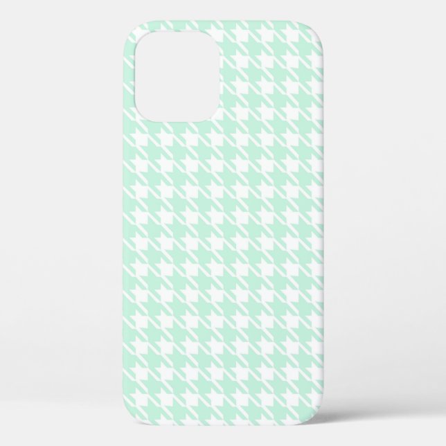 Green Pastel Houndstooth Pattern Case-Mate iPhone Case (Back)