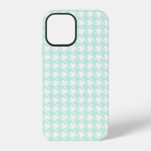 Green Pastel Houndstooth Pattern iPhone 12 Case