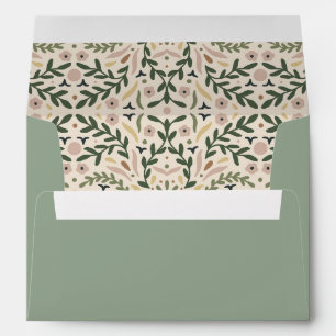 Green pastel pattern envelope