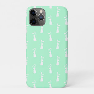 Green Pastel White Rabbit Easter Spring Season iPhone 11 Pro Case