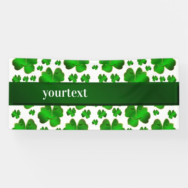 green, patrick, clover, holiday, shamrock, saint, banner (Horizontal)