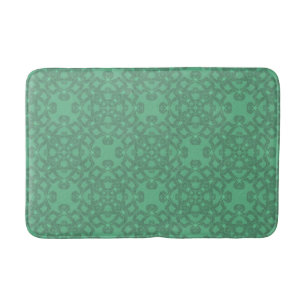 Green pattern bath mat