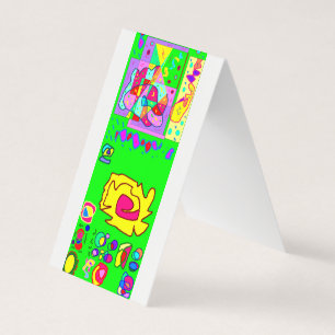 Green pattern card no message printed both sides