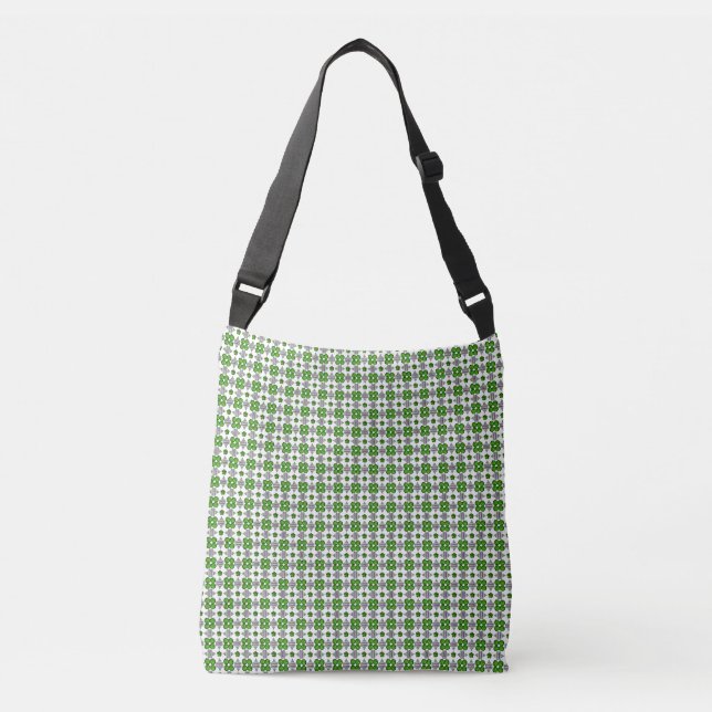 Green Pattern Crossbody Bag (Front)