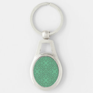 Green pattern key ring