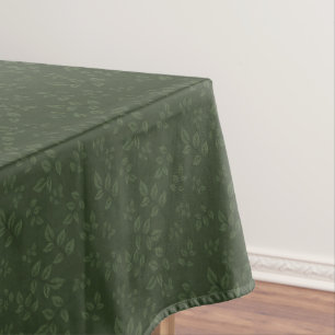 Green pattern leaves elegant stylish tablecloth