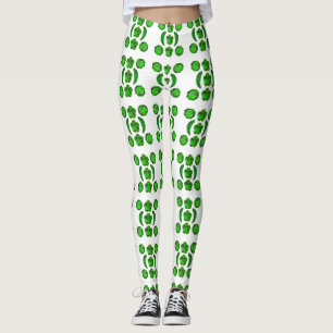 Green Pattern Leggings