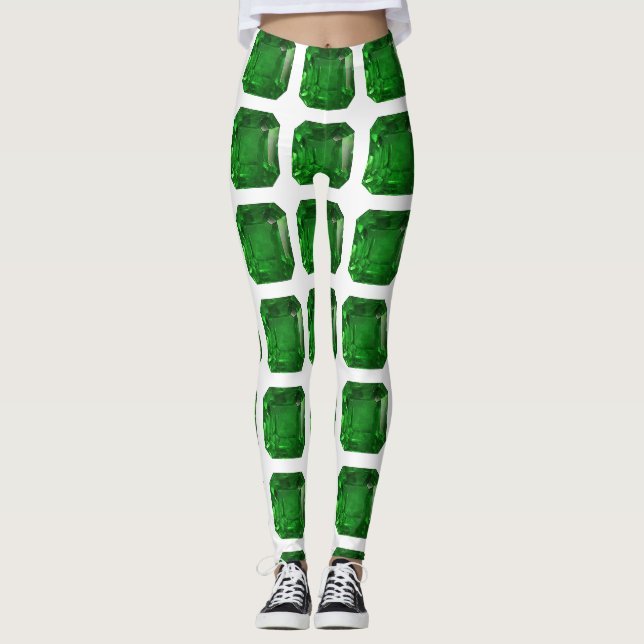 Green Pattern Leggings (Front)