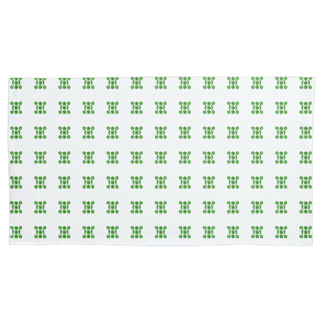 Green Pattern Pillowcase (Front-Left)