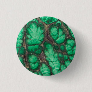 Green Patterned Malachite 3 Cm Round Badge
