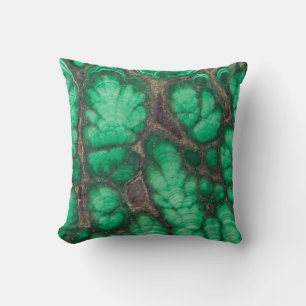 Green Patterned Malachite Cushion