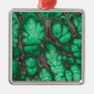 Green Patterned Malachite Metal Ornament