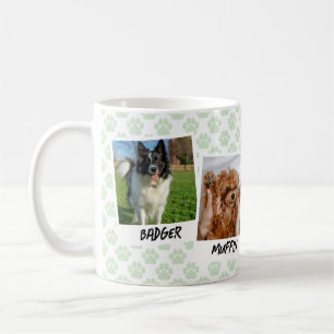 Green Paws 4 Dog Snapshots Photo Template Coffee Mug