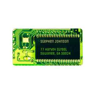Green PCB board, electronic parts printed circuit Label