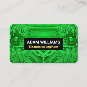 Green PCB Circuit Board (Electronics Engineer) Business Card