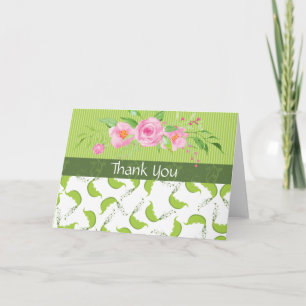 Green Pea "Baby Shower Thank You" You Card
