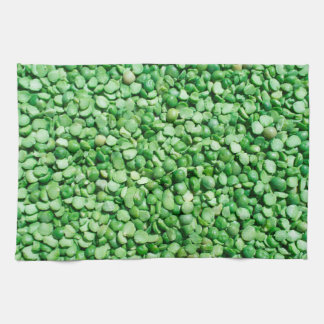 Green pea background tea towel